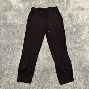 Lululemon Jogger Pants Women 6 Black Crop Ready to Rulu High Rise Black W6BEWS *
